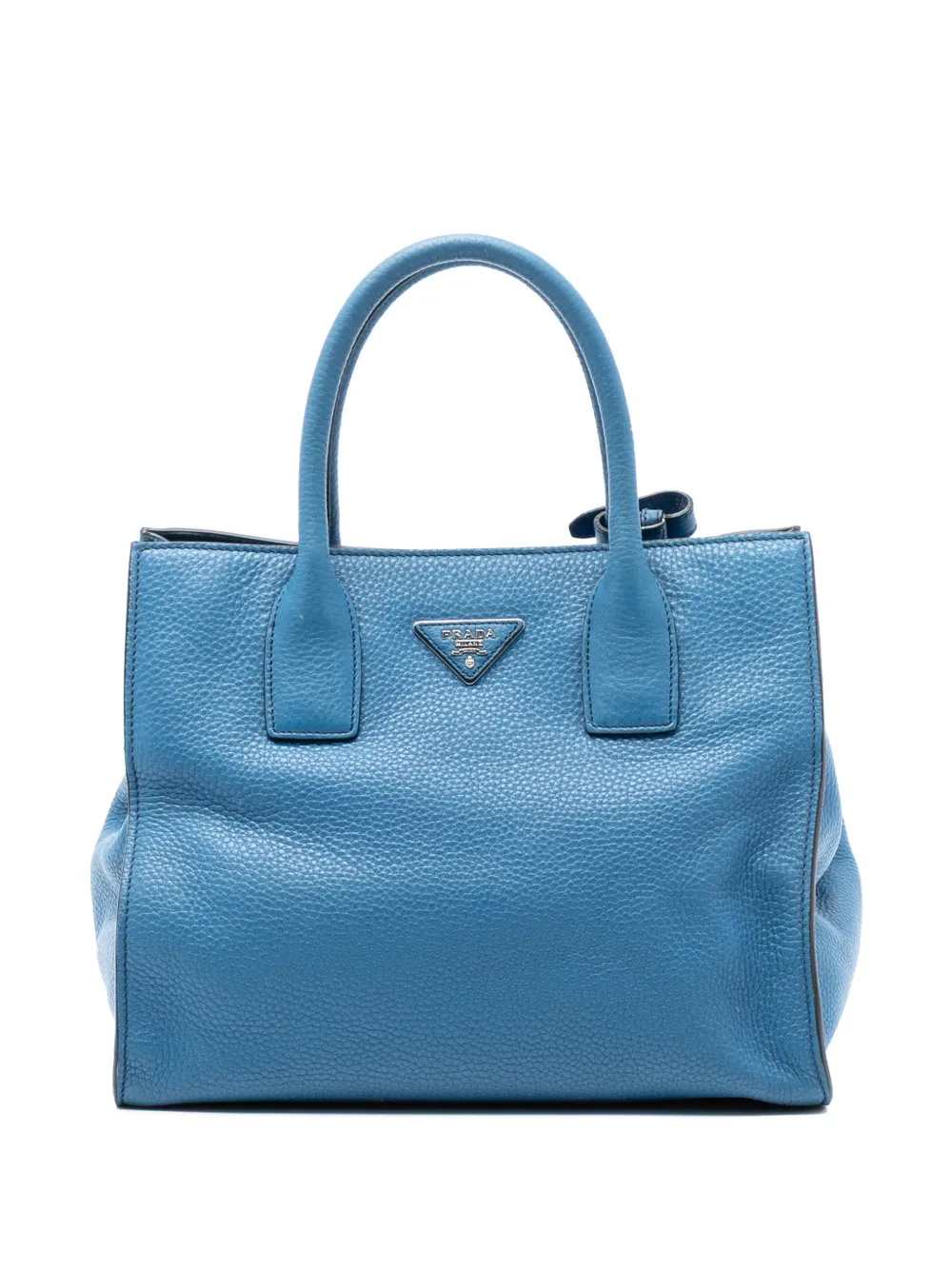 Prada Pre-Owned 2000-2025 Vitello Daino Open Convertible Tote satchel - Blu