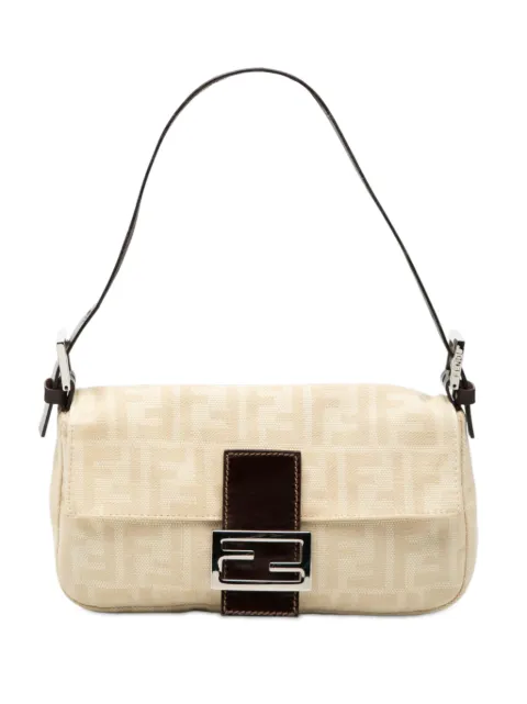 Fendi Pre-Owned сумка на плечо Baguette из канваса с узором Zucca (20 век)