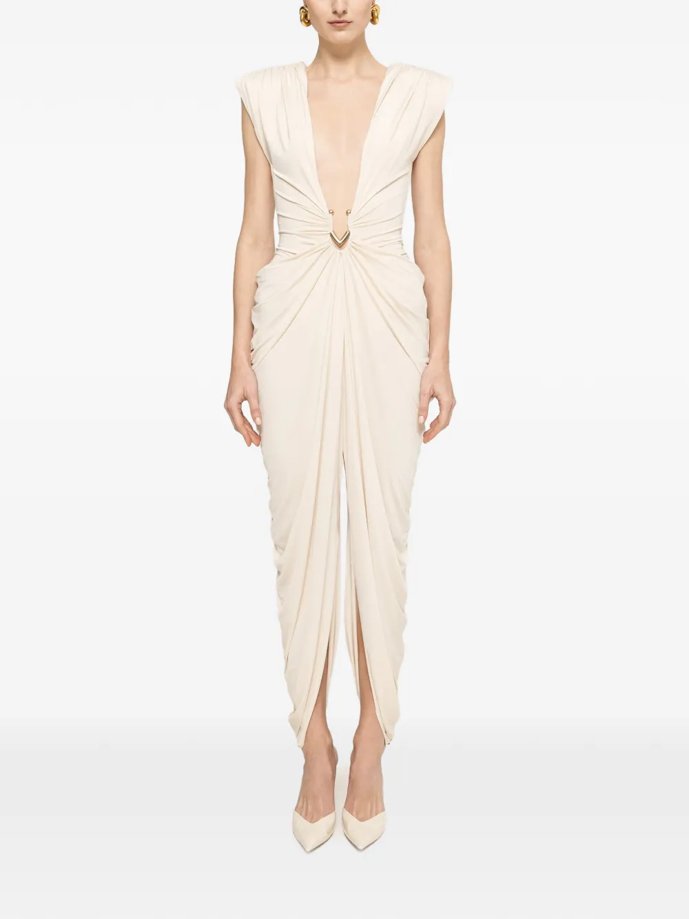 NISSA ruched jumpsuit - White