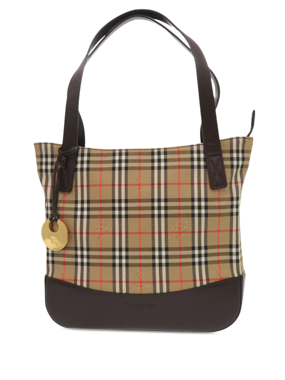 Burberry Pre-Owned 2000-2017 Haymarket Check Canvas tote bag - Braun