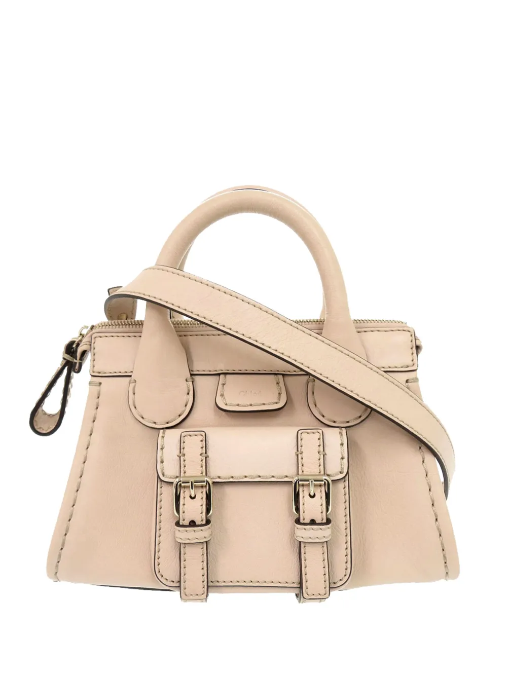 Chloé Pre-Owned 2010-2026 Mini Buffalo Leather Edith Day satchel - Toni neutri