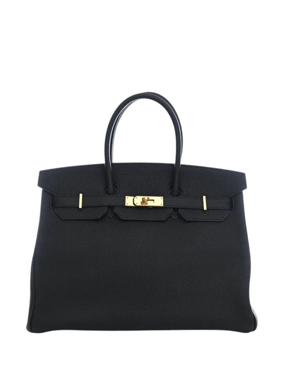 Hermès Pre-Owned 2018 Togo Birkin Retourne 35 handbag - Nero