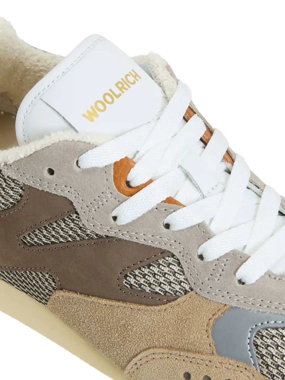 Woolrich Gravel sneakers met suède vlakken Beige