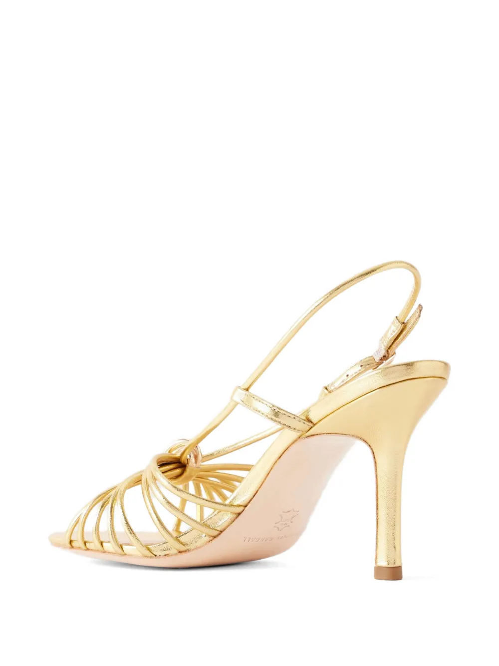 Loeffler Randall Mareka knotted-upper heeled sandals Goud