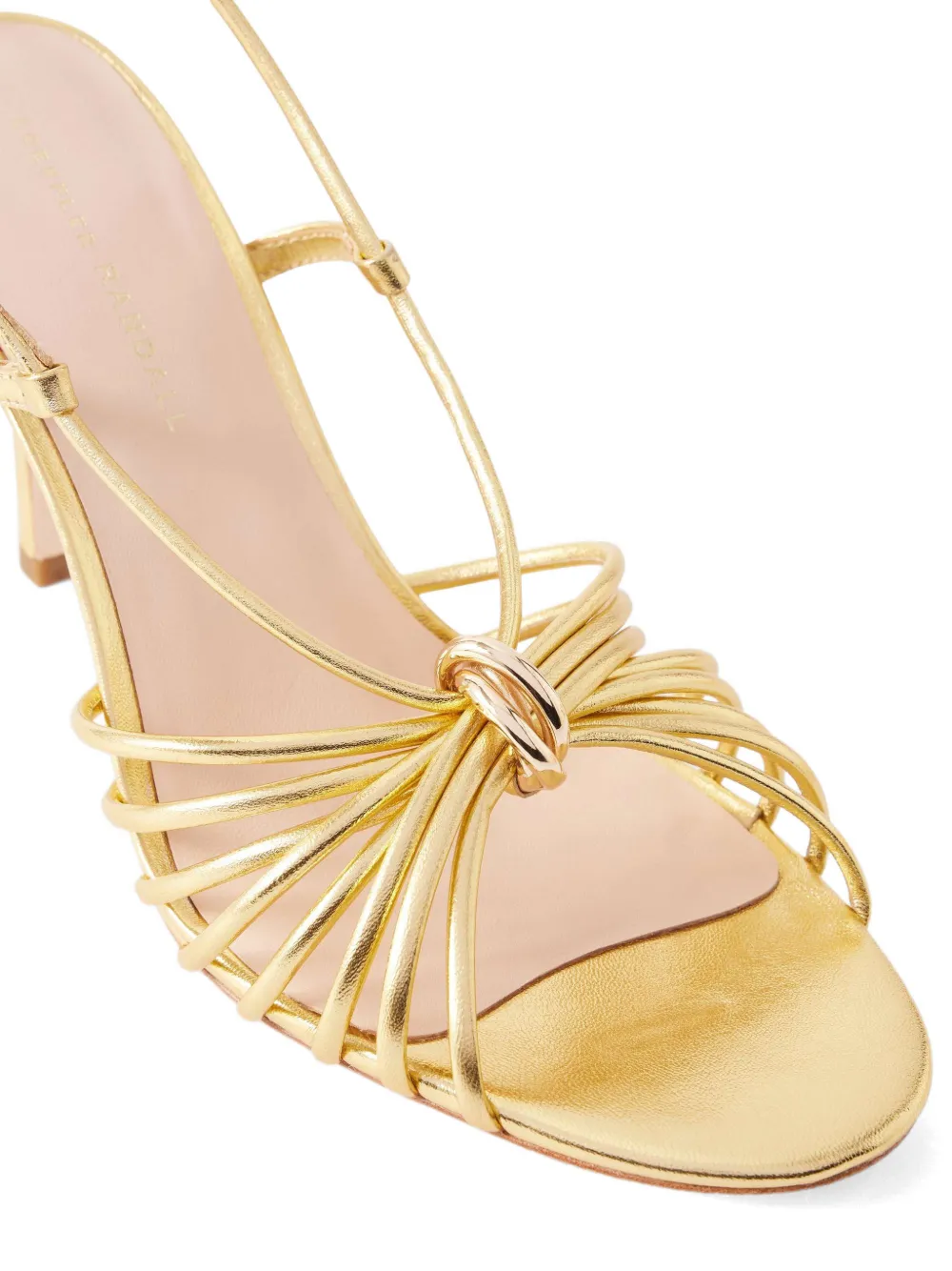 Loeffler Randall Mareka knotted-upper heeled sandals Goud