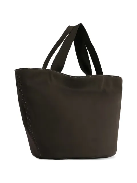The Row Bolsa tote com pesponto contrastante