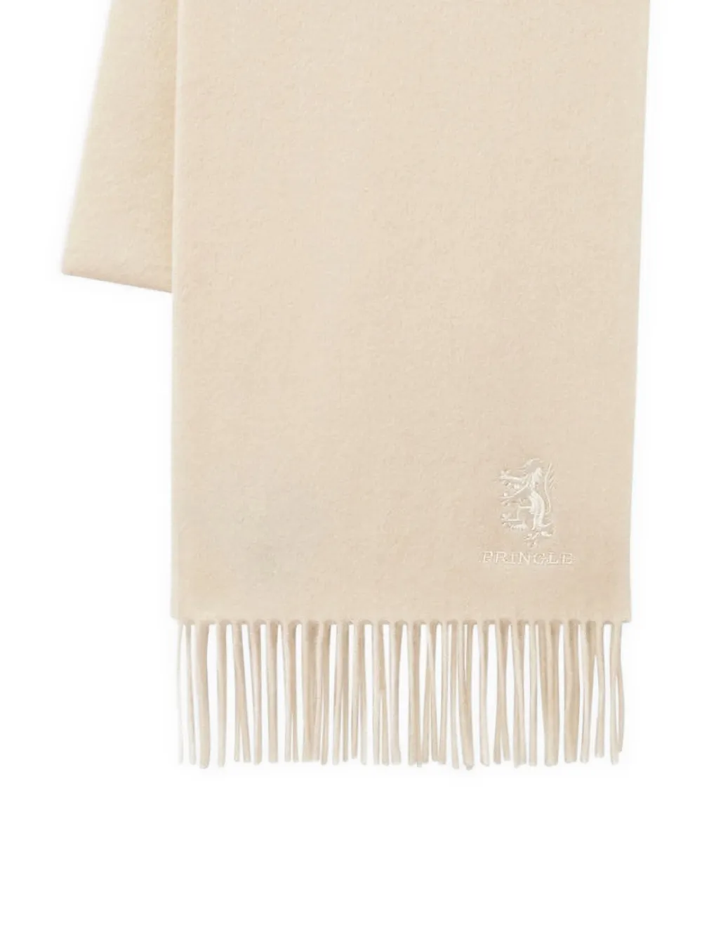 Pringle of Scotland Sjaal met franje Beige