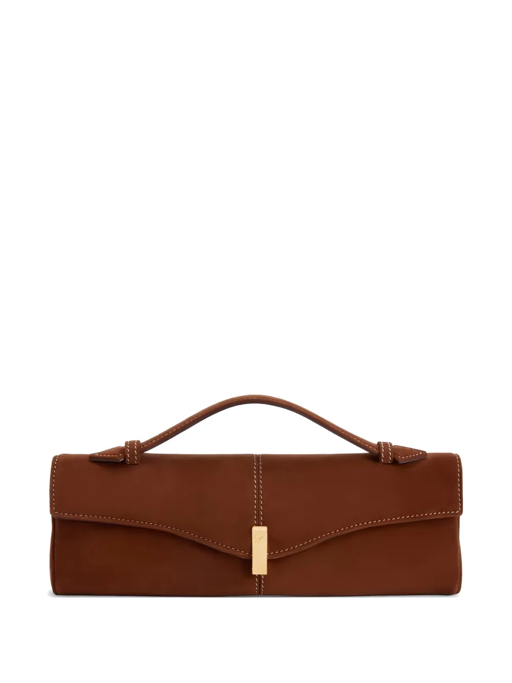 Giuseppe Zanotti Gz Marigold contrasting-stitch detail pouch - Marrone