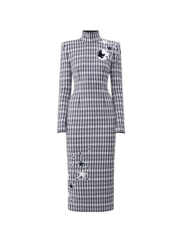 thom midi dress Thom Browne Star-motif Midi Dress