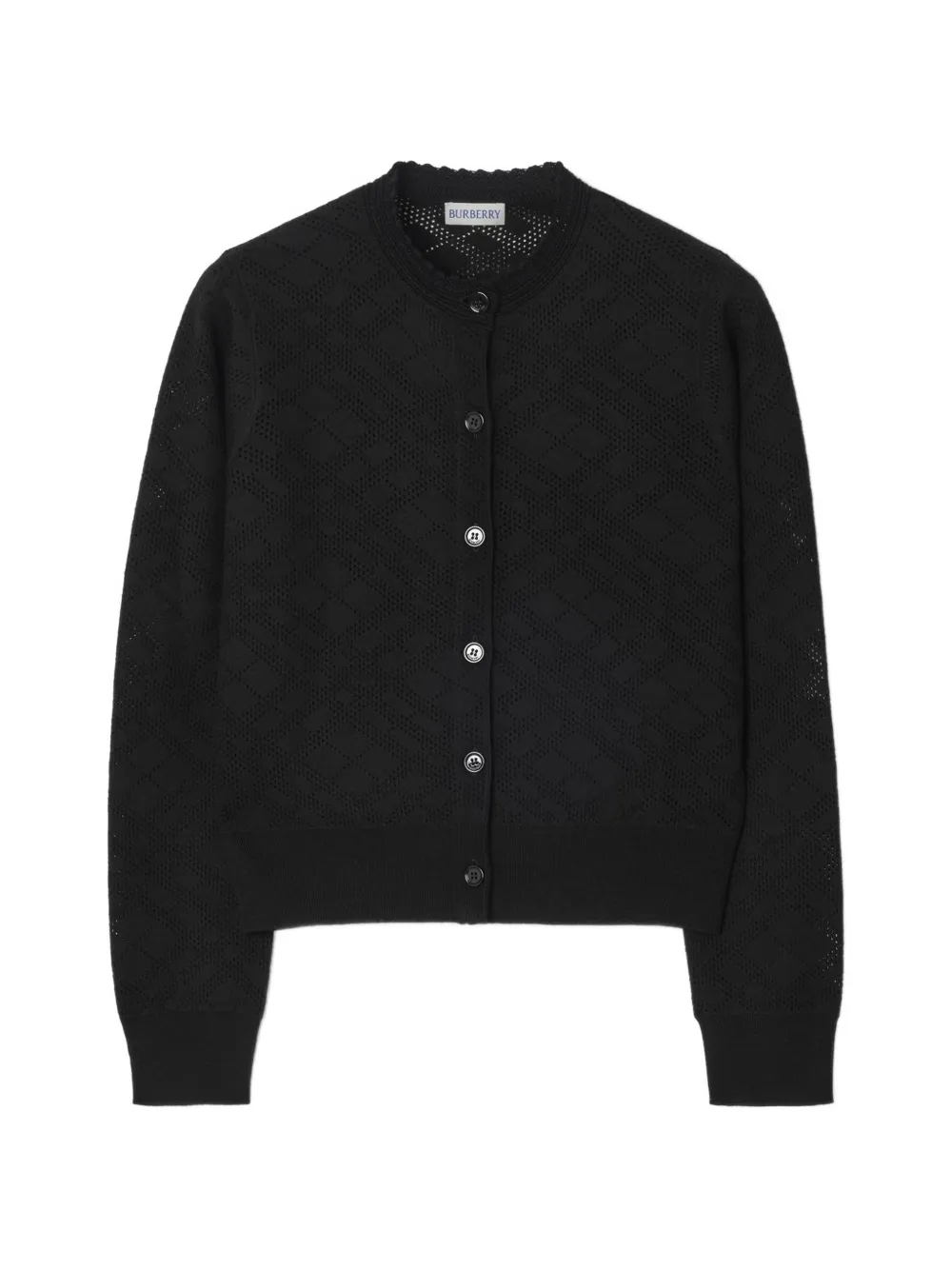 Burberry checkered cardigan - Nero