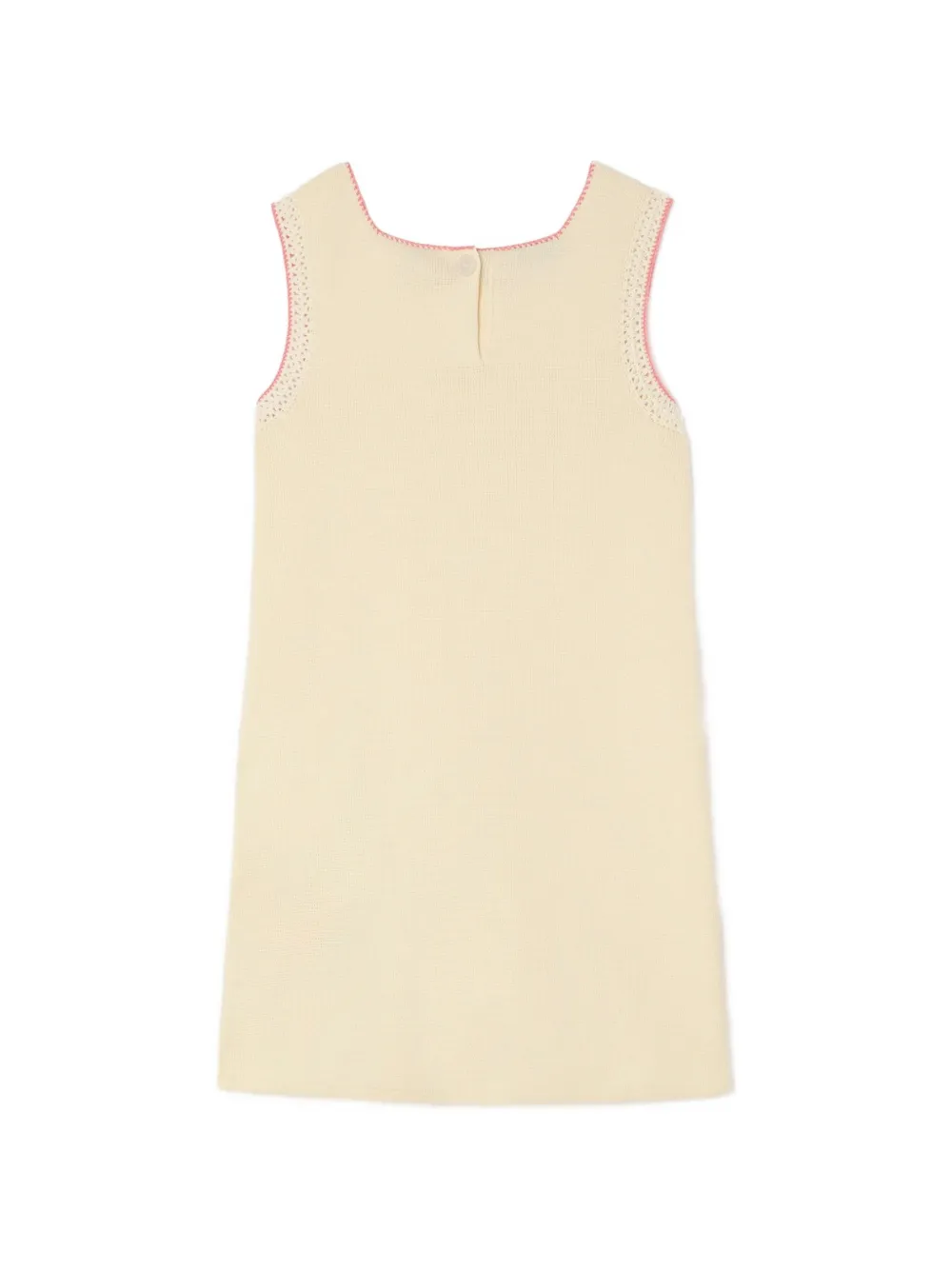 Burberry Kids Equestrian Knight gehaakte A-lijn jurk Beige