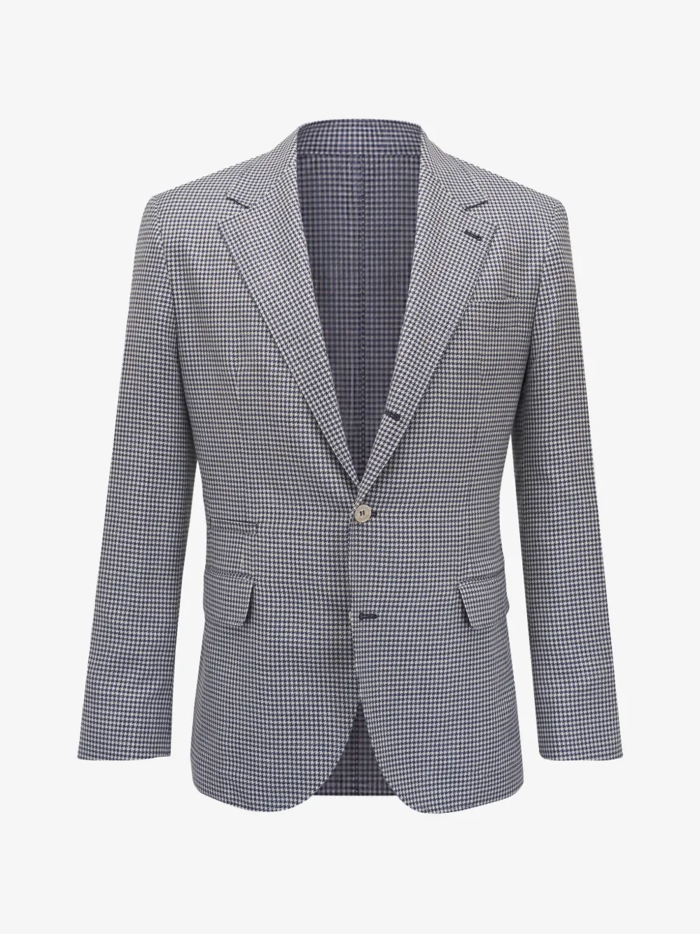 Brunello Cucinelli houndstooth button blazer | Blue | Image 1