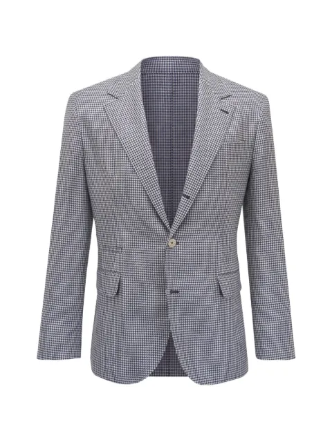 Brunello Cucinelli houndstooth button blazer