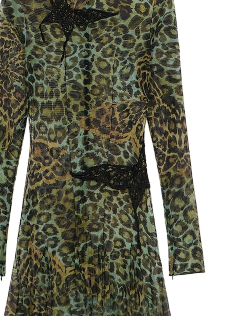Blumarine Jurk met luipaardprint Groen