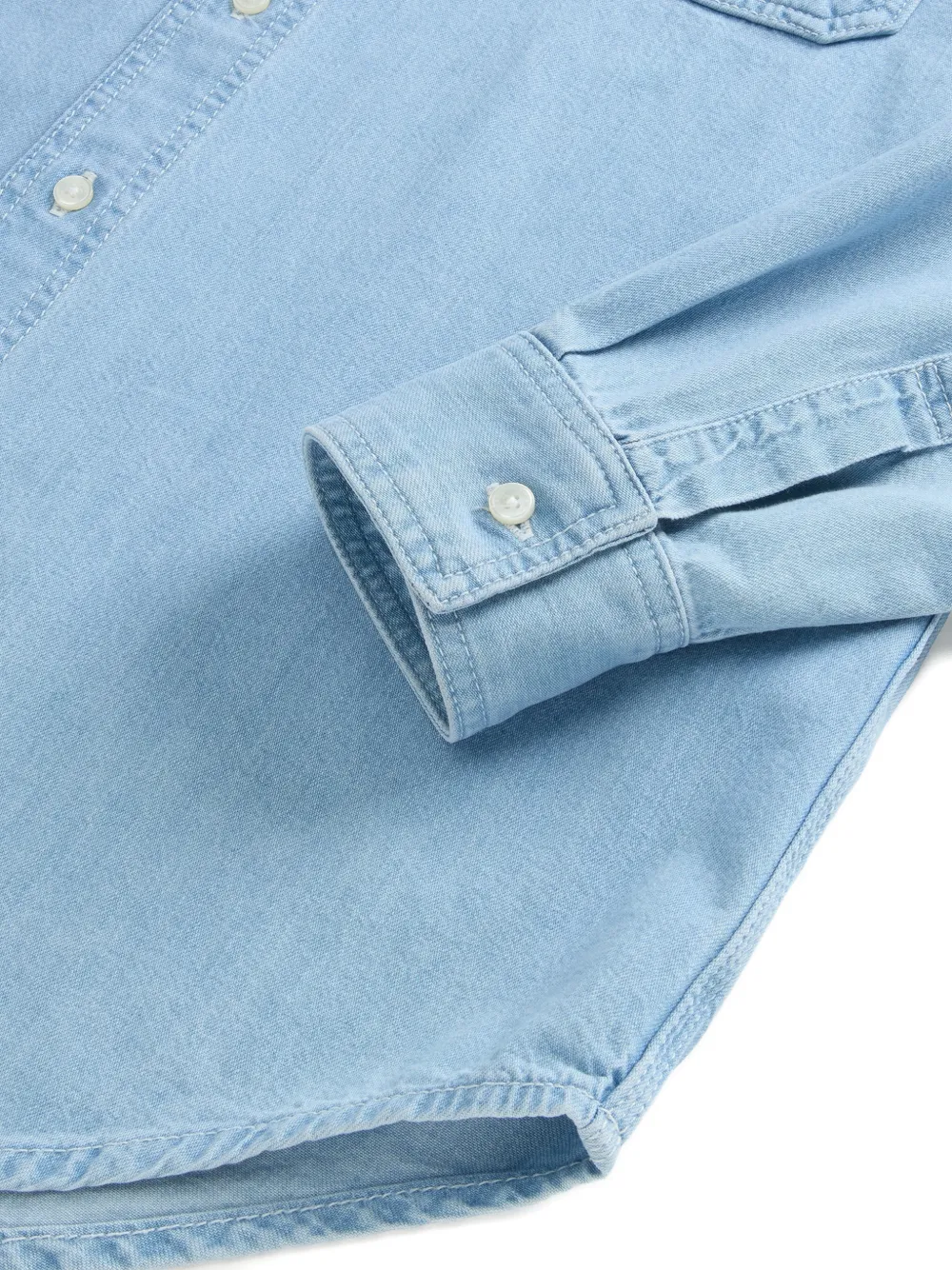 Woolrich Denim overhemd met borstzakken Blauw