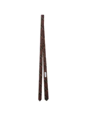 新品 DRIES VAN NOTEN シルク ウール ネクタイ ドリス ブラウン DRIES VAN NOTEN - 新品 DRIES VAN NOTEN シルク ウール ネクタイ
