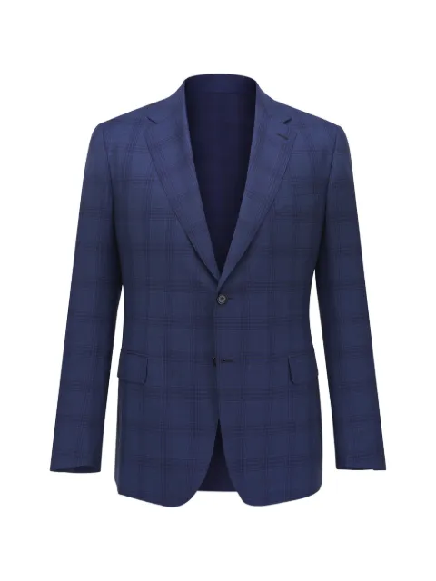 Brioni checked-pattern single-breasted blazer