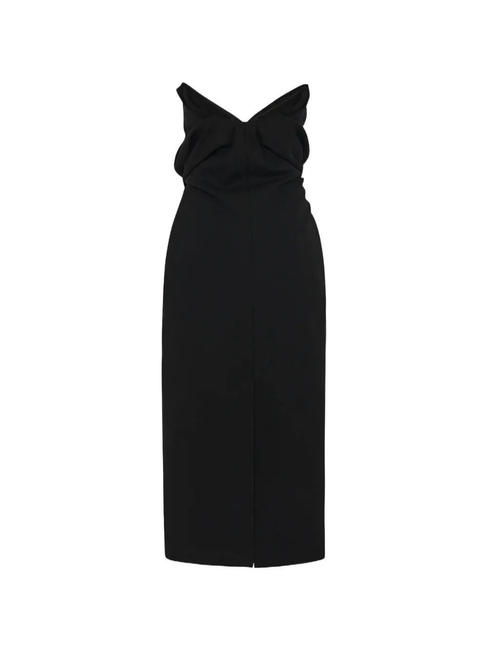 The Row Gedrapeerde midi-jurk Zwart