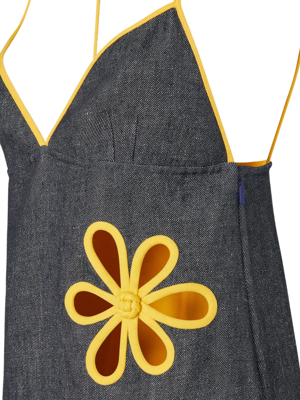 FENDI Midi-jurk met bloem-applicatie Blauw