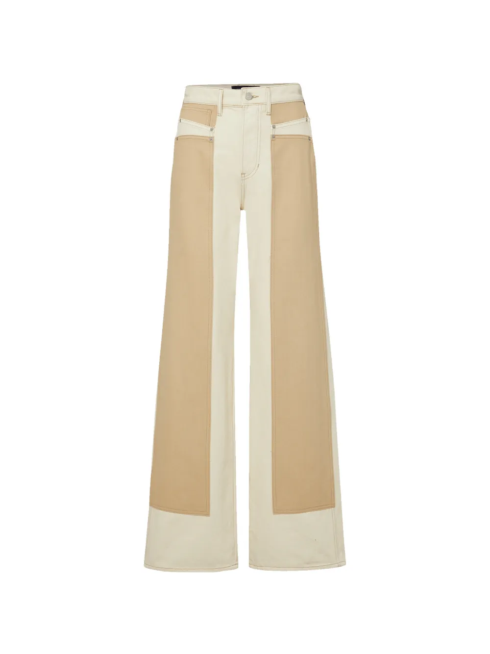 Veronica Beard colourblock trousers - Nude
