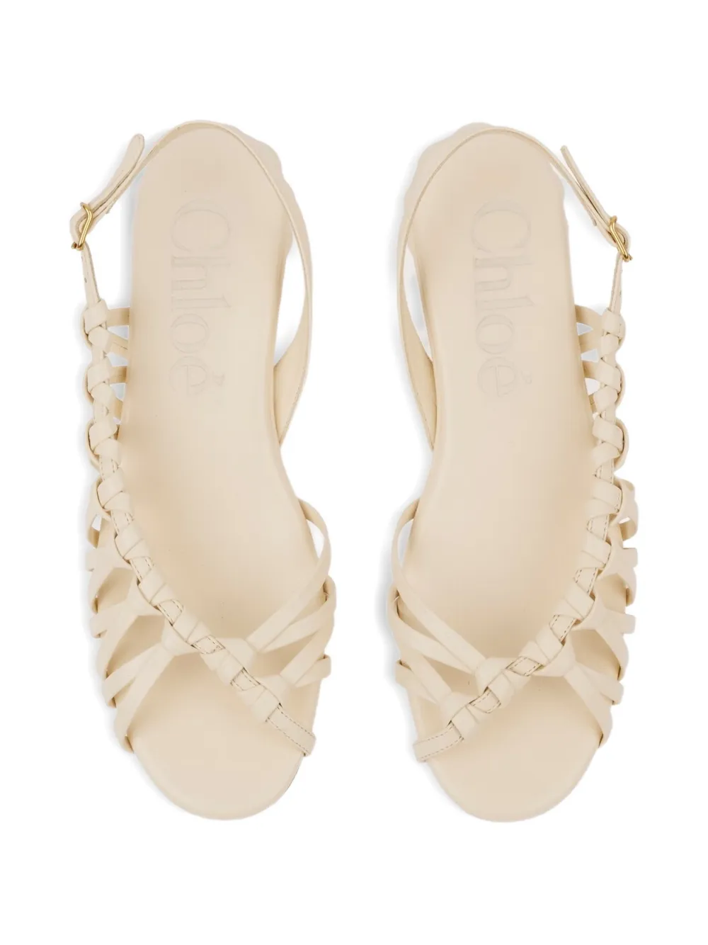 Chloé Estra woven-strap sandals Beige