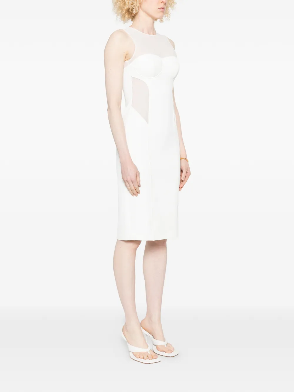Patrizia Pepe Getailleerde mini-jurk Wit