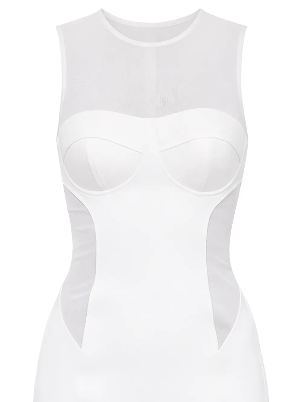 Patrizia Pepe Getailleerde mini-jurk Wit