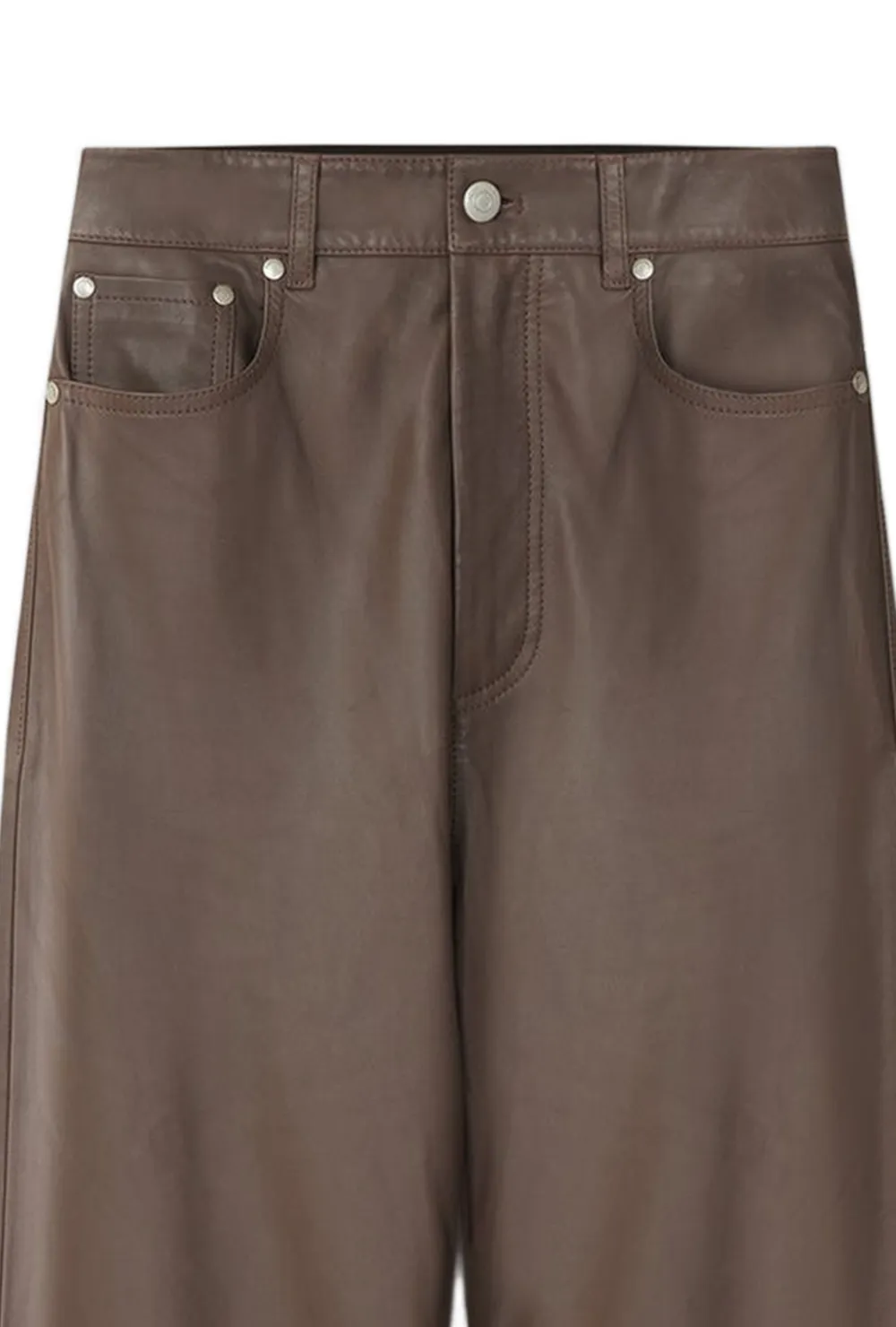 Nanushka High waist broek met vijf zakken Bruin