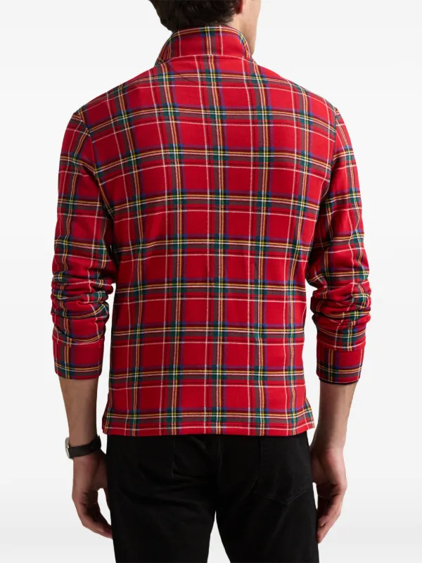 Polo Ralph Lauren Plaid half-zip Sweatshirt | Red | FARFETCH