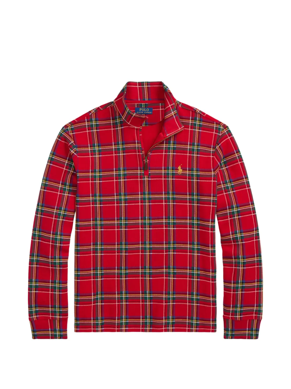 Polo Ralph Lauren plaid half-zip sweatshirt - Rot