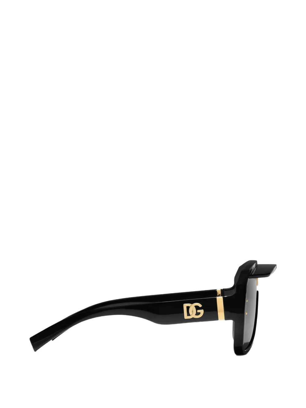 Dolce & Gabbana Eyewear DG Crossed zonnebril met geometrisch montuur en logoplakkaat Zwart