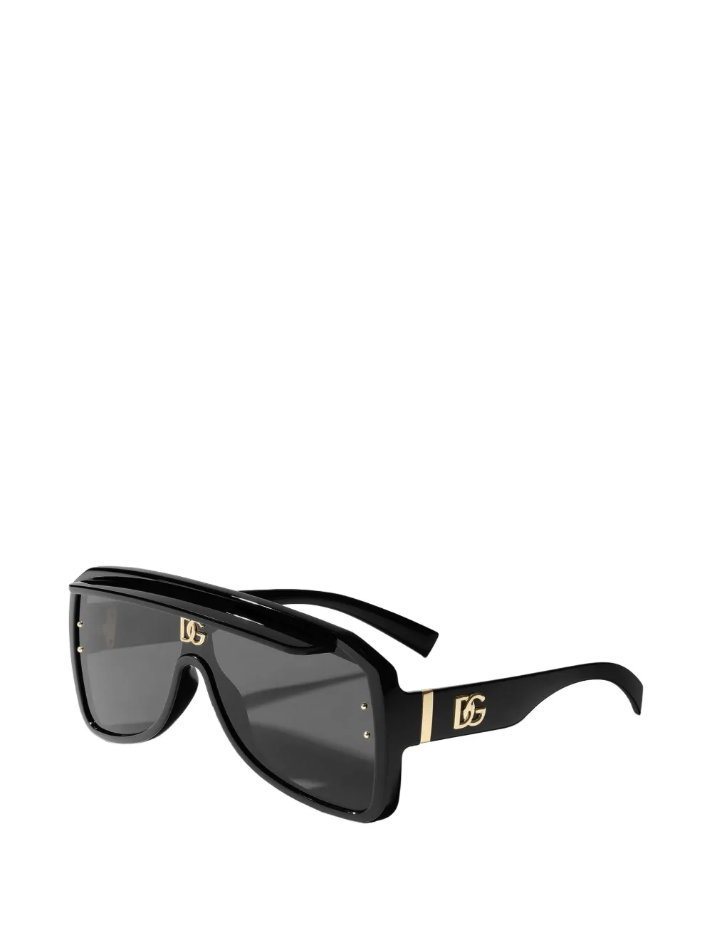 Dolce & Gabbana Eyewear DG Crossed zonnebril met geometrisch montuur en logoplakkaat Zwart