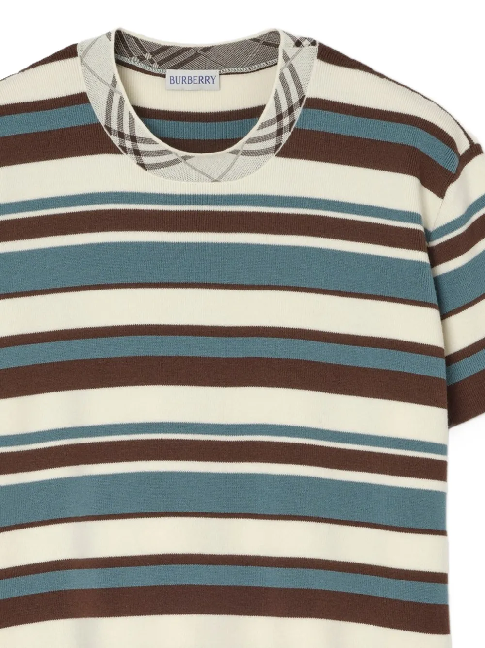 Burberry Gestreept T-shirt Beige