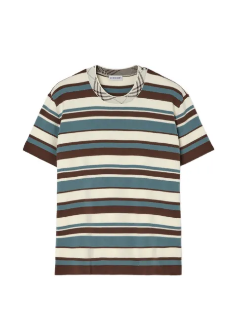 Burberry playera con ribete de rayas