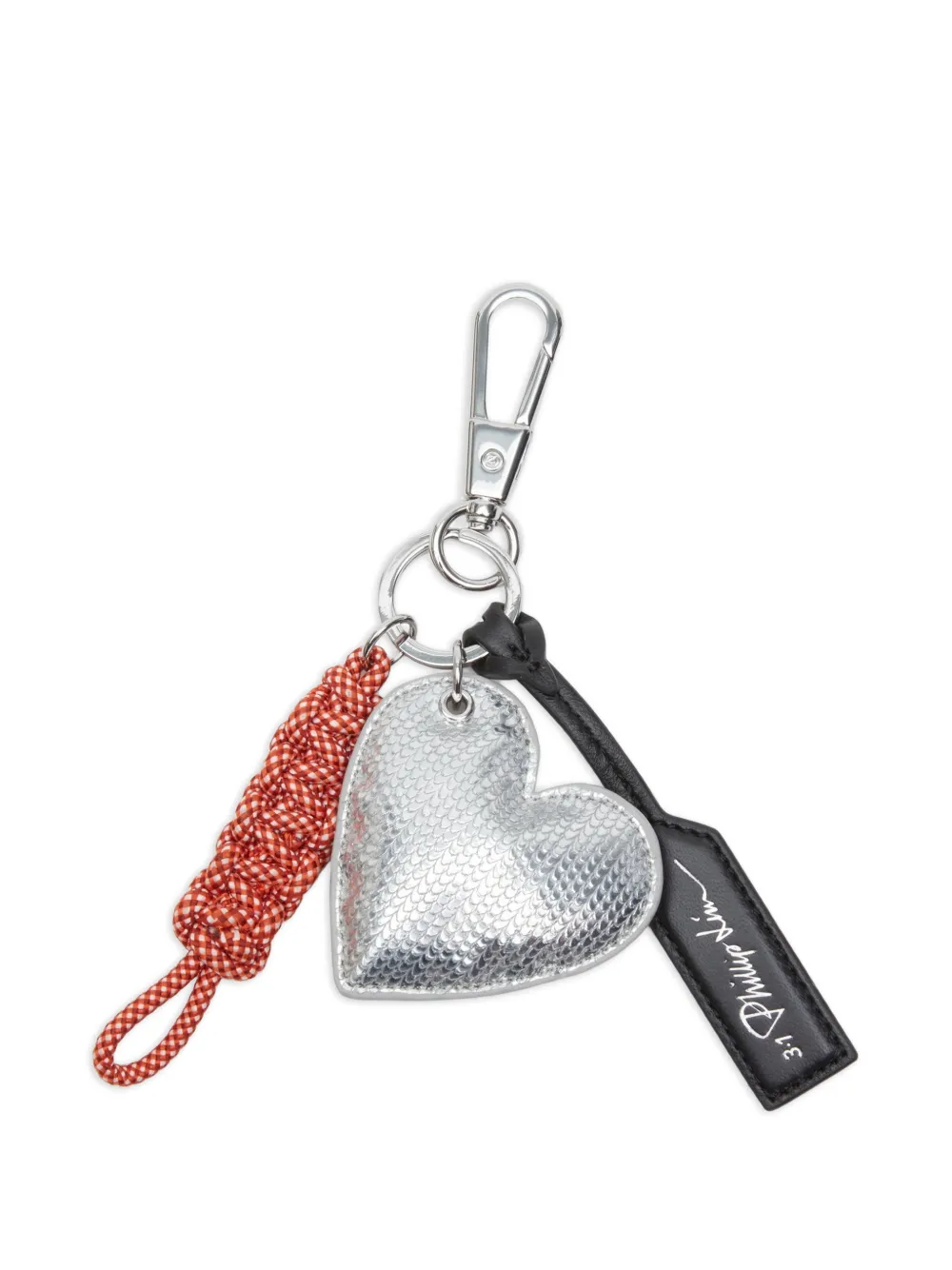 3.1 Phillip Lim heart braid keyring - Argento