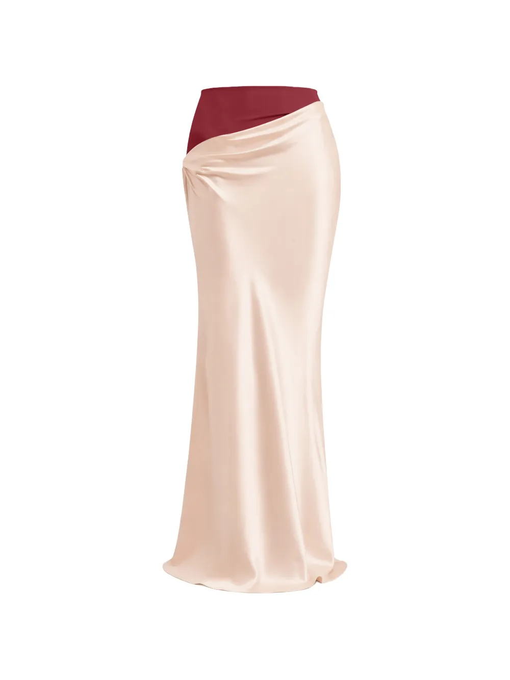 Patrizia Pepe draped satin maxi skirt - Toni neutri