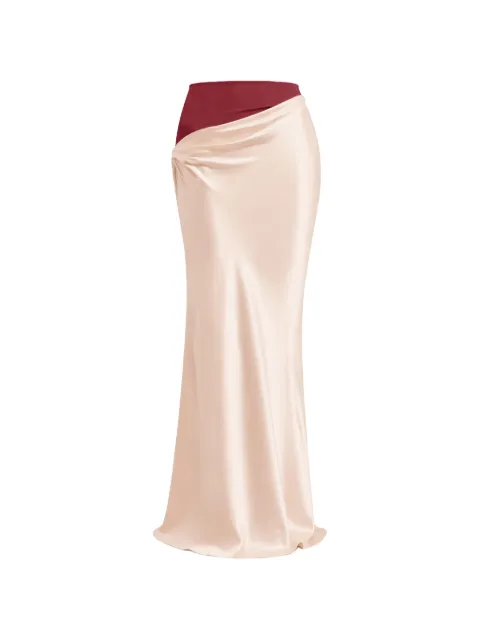 Patrizia Pepe — draped satin maxi skirt