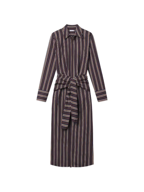 A.L.C. Mila striped tie midi dress