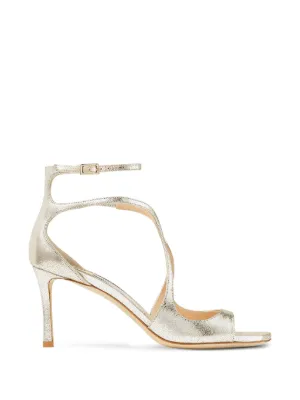 Jimmy Choo Azia 75 ankle-strap Sandals | Silver | FARFETCH