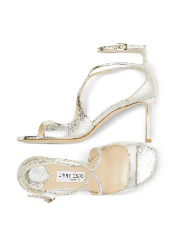 Jimmy Choo Azia 75 Sandals | Gold | FARFETCH RO