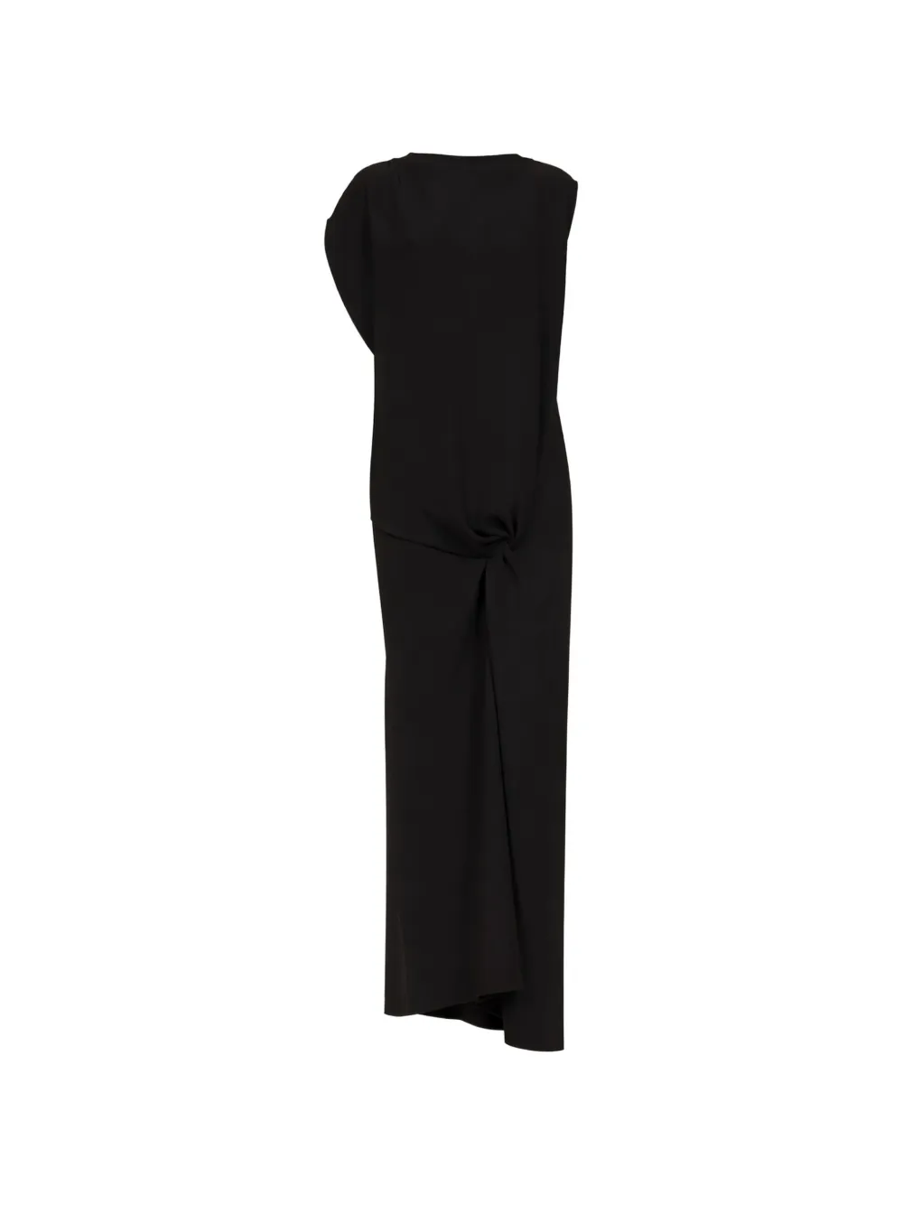 The Row knot-detail draped dress - Nero