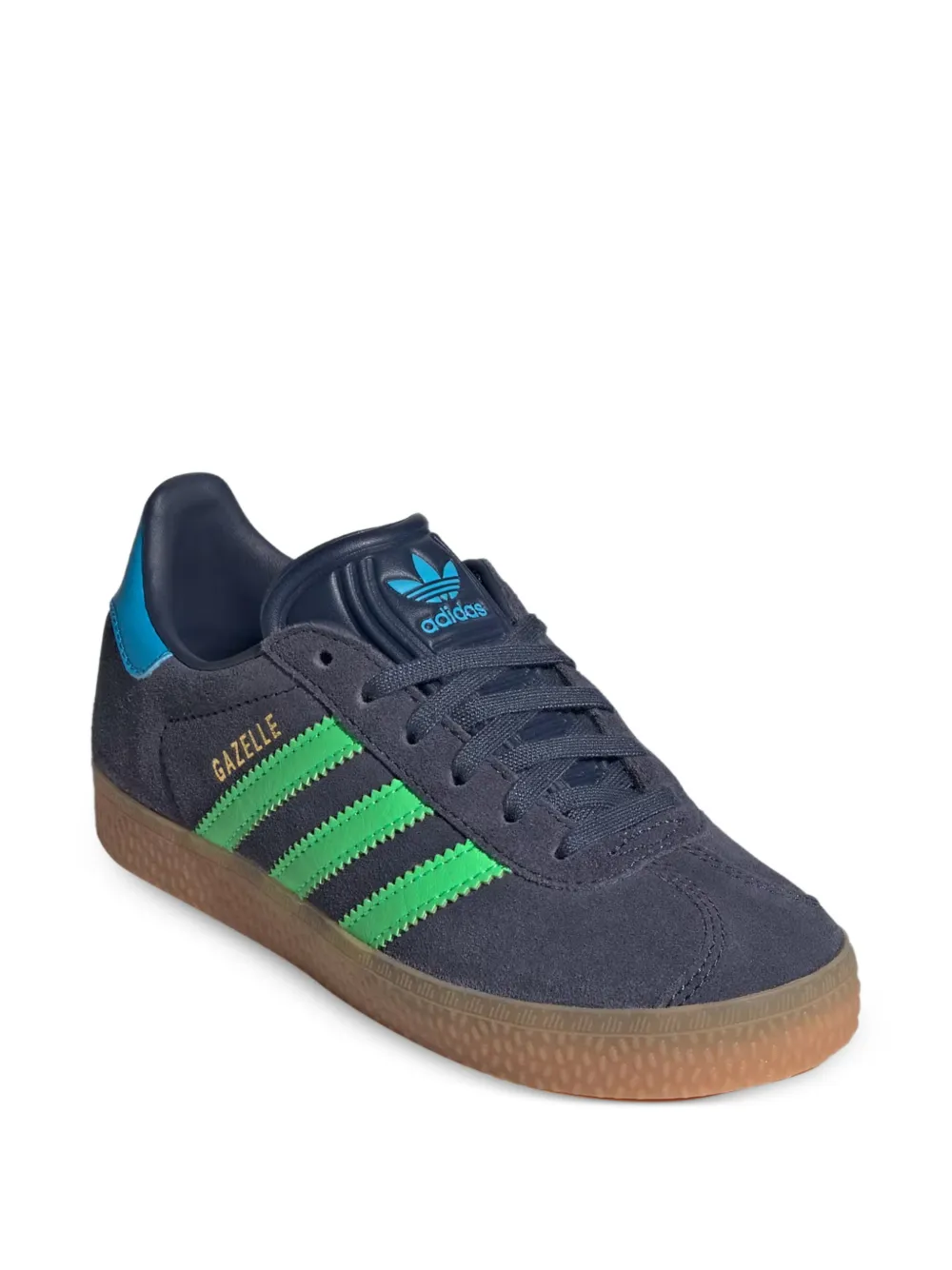 Adidas Kids Gazelle striped sneakers Blauw