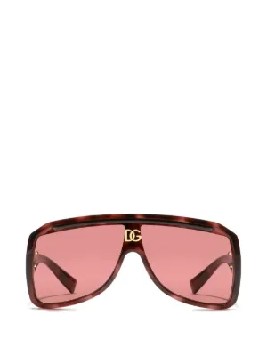 Dolce & Gabbana Eyewear ロゴ サングラス | ブラウン | FARFETCH JP