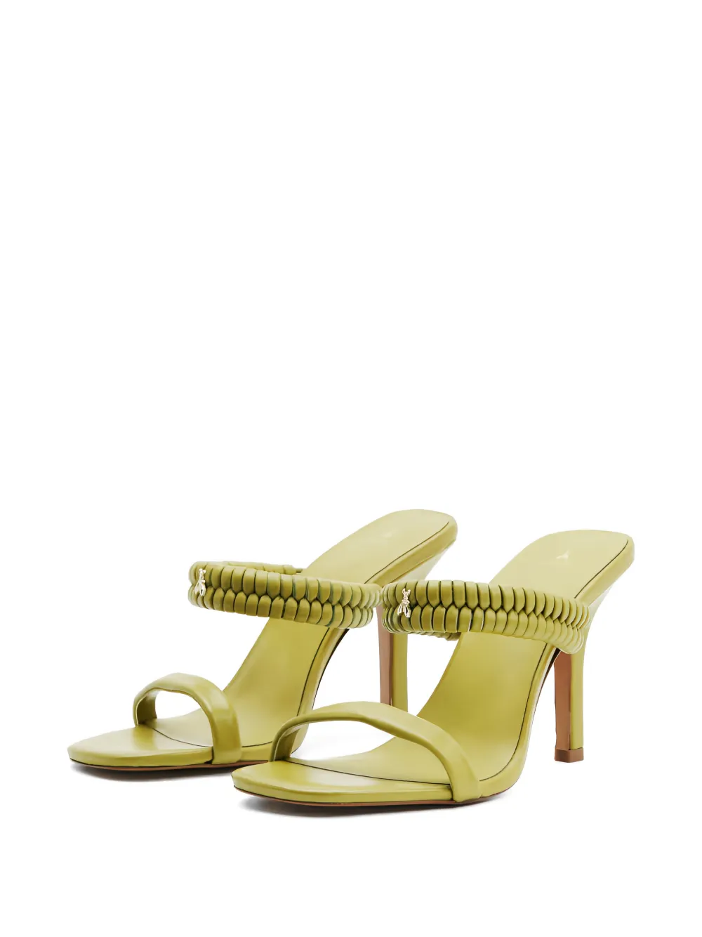Patrizia Pepe braided heeled sandals Groen