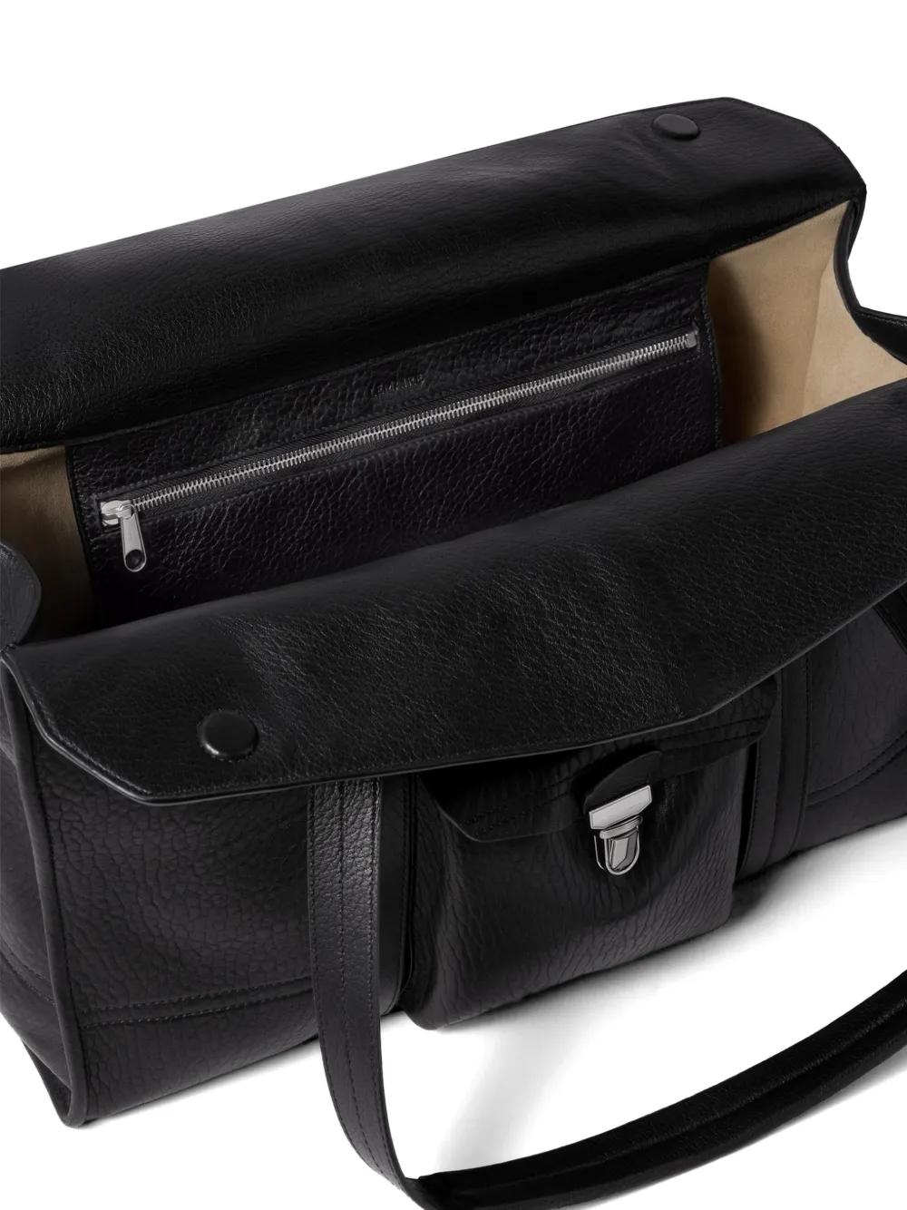 LEMAIRE Gear leren shopper Zwart