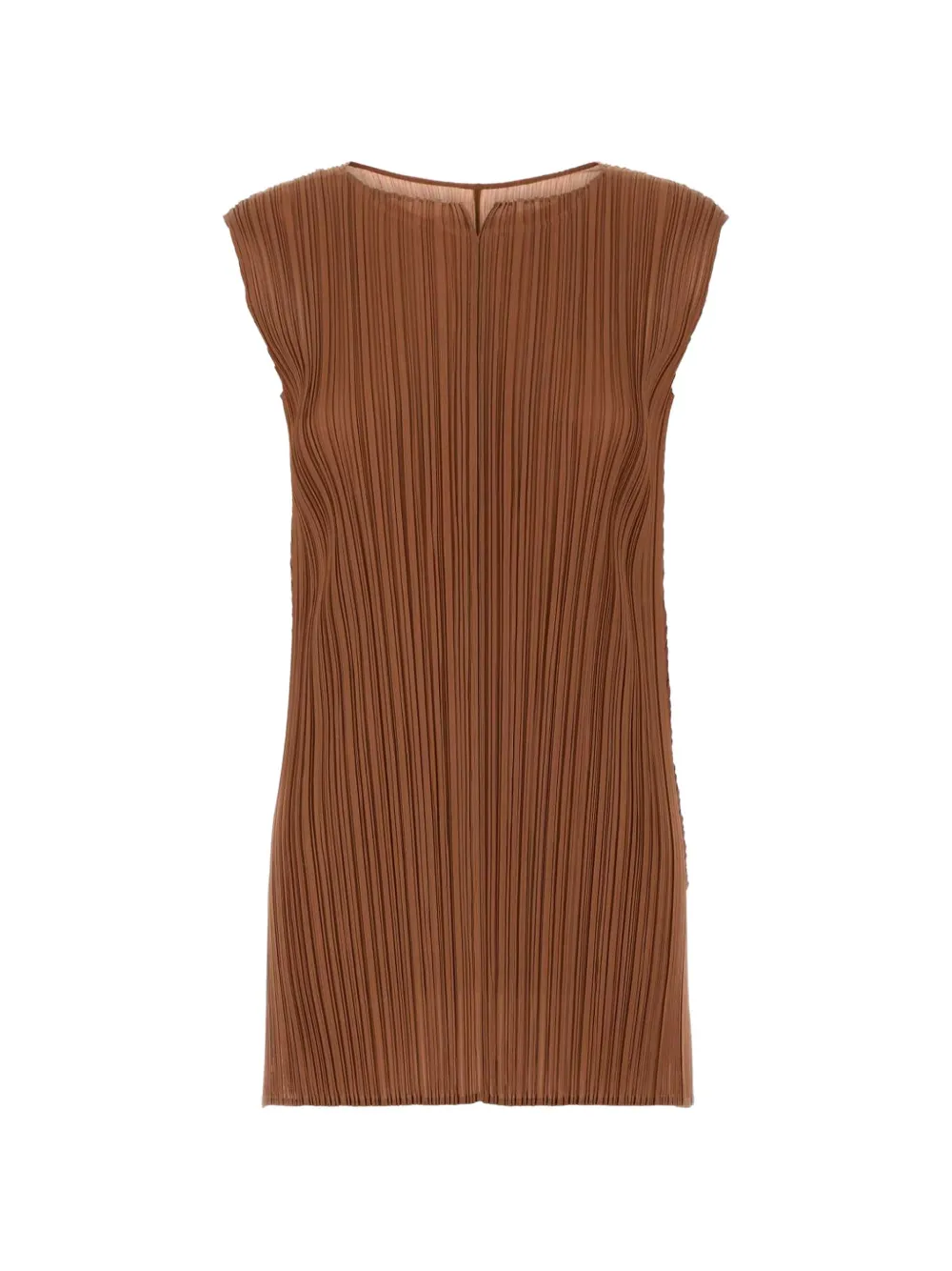Pleats Please Issey Miyake pleated tunic - Marrone