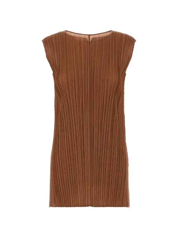 Pleats Please Issey Miyake プリーツ チュニック | ブラウン 