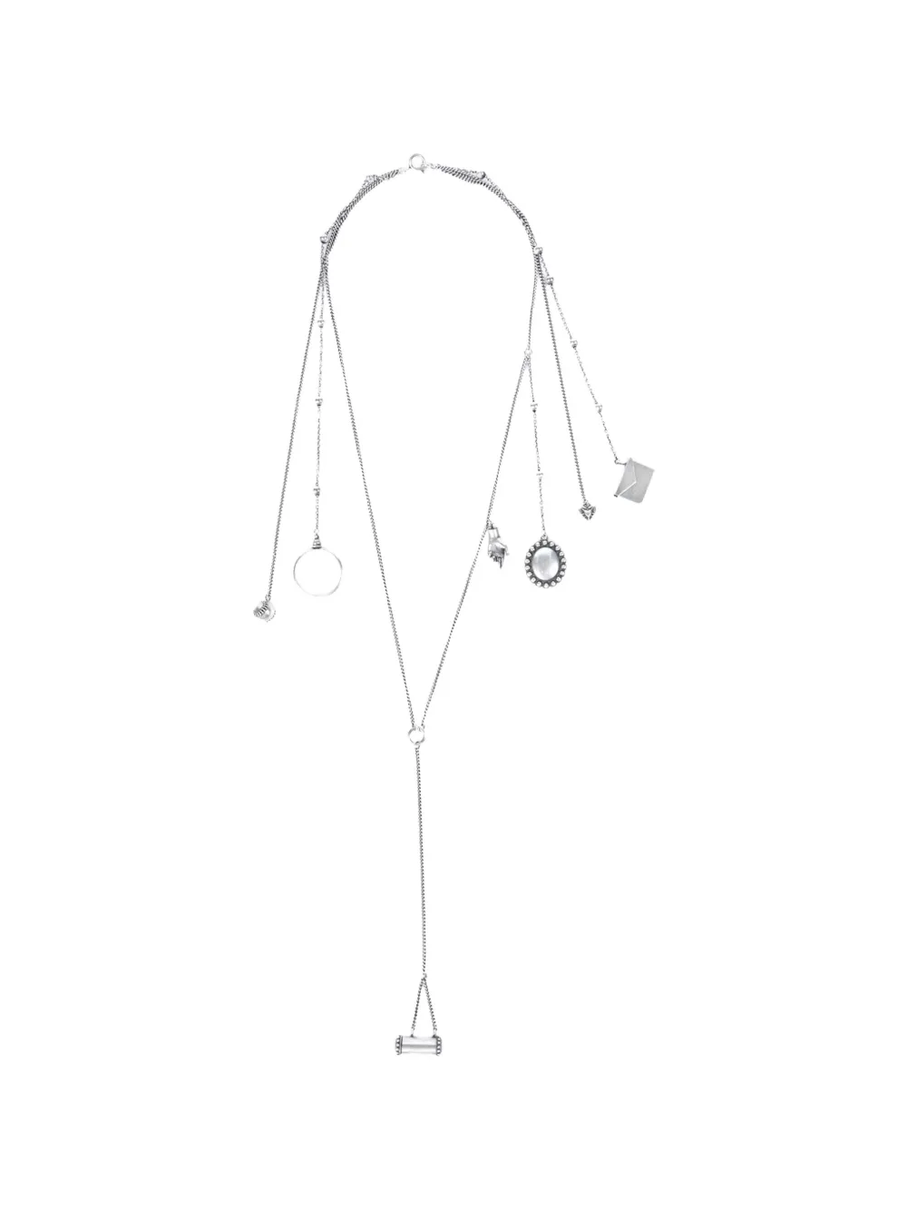 Ann Demeulemeester multi-charm necklace - Argento