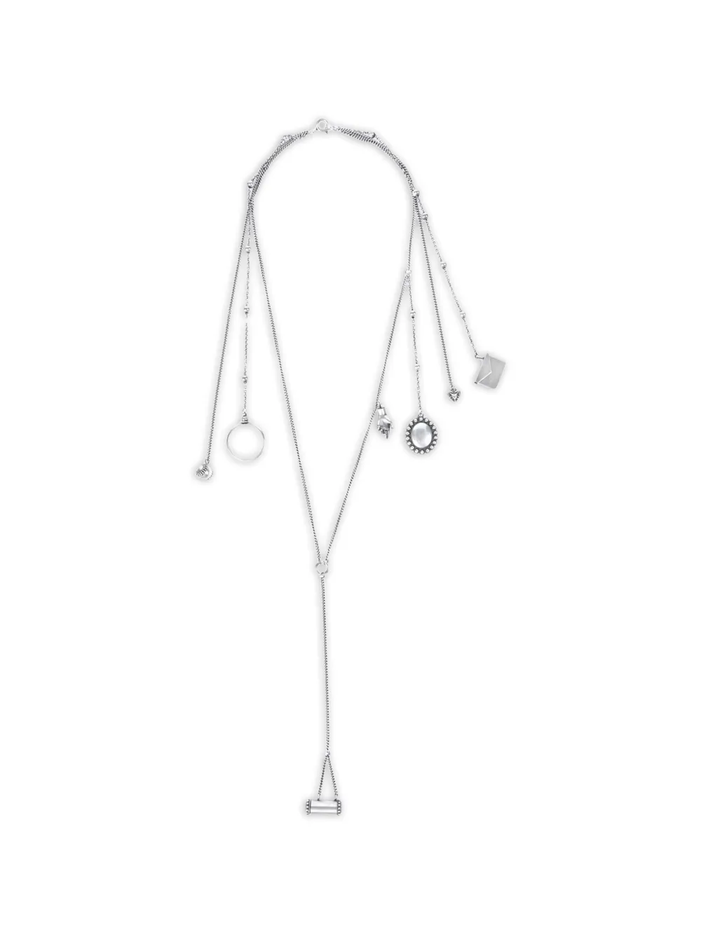 Ann Demeulemeester multi-charm necklace - Argento