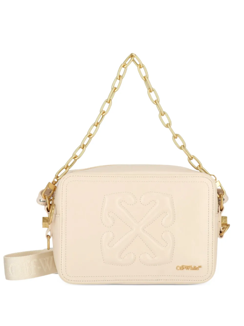 Off-White Arrows-motif chain-link clutch bag - Toni neutri